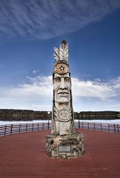 Totem Pole near Ashland Wisconsin Northern near Lake Superior