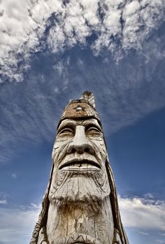 Totem Pole near Ashland Wisconsin Northern near Lake Superior