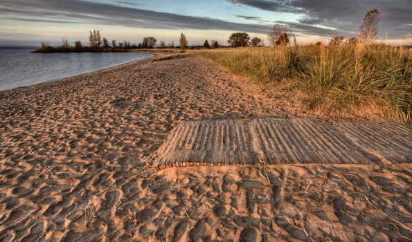 Beach Entrance Escanaba Michigan Sunrise