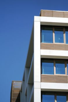 Architecture details, buinlding in Zona Tortona fashion week area during Fuorisalone, fashion and public design festival show in Milan, Italy.