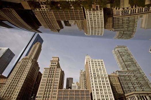 Chicago Cityscape downtown Millenium Park Michigan Avenue The Bean