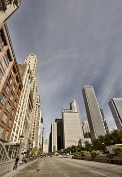 Chicago Cityscape downtown Millenium Park Michigan Avenue
