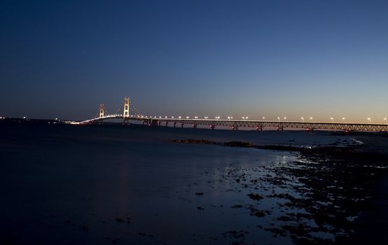 Mackinaw City Bridge Michigan Autumn Fall St Ignace