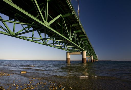 Mackinaw City Bridge Michigan Autumn Fall St Ignace