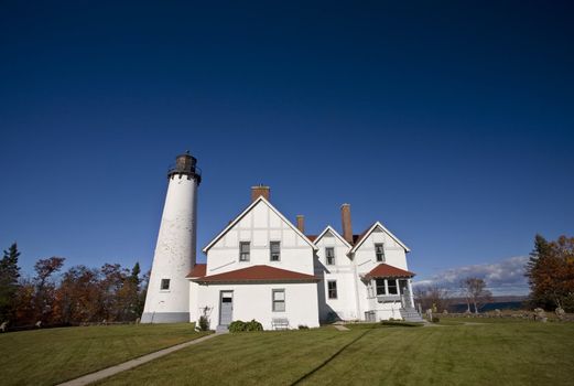 Lighthouse Northern Michigan Lake Superior Scenic