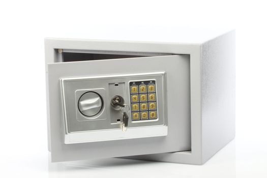 safe box  with open door over white