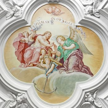 An image of a beautiful religious fresco in Benediktbeuern Germany