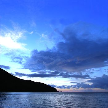 Evening view of Brewers Bay on Tortola - British Virgin Islands.