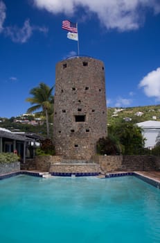 Blackbeard's tower in Charlotte Amalie on the island of St Thomas in the US Virgin Islands