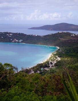 View of Magens Bay - the world famous beach on St Thomas in the US Virgin Islands