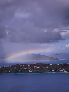 View of Magens Bay - the world famous beach on St Thomas in the US Virgin Islands