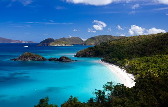 Trunk Bay on the Caribbean island of St John in the US Virgin Islands