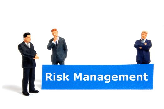 word risk management showing business investment or finance concept