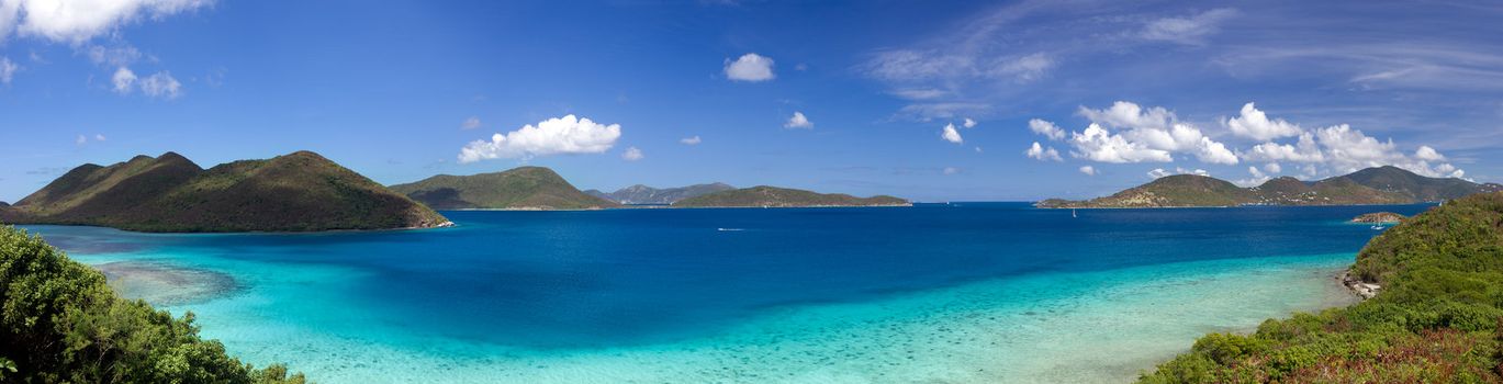 Leinster Bay on the Caribbean island of St John in the US Virgin Islands