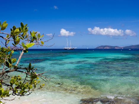 Hawksnest Bay on the Caribbean island of St John in the US Virgin Islands