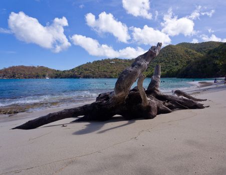 Hawksnest Bay on the Caribbean island of St John in the US Virgin Islands