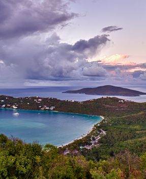 View of Magens Bay - the world famous beach on St Thomas in the US Virgin Islands