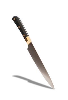 Nice modern kitchen knife isolated on white with clipping path