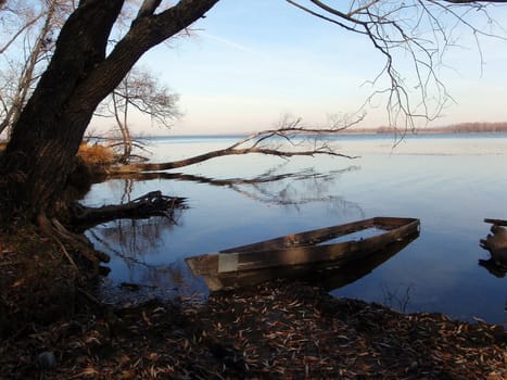 Wild wood lake, nature of Bashkortostan, Russia