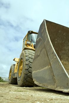 Big yellow bulldozer