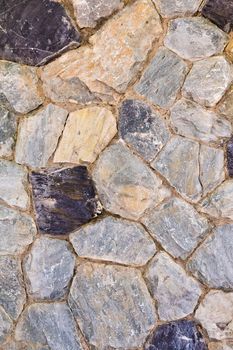 Stone wall along the eastern sea of ​​Thailand.