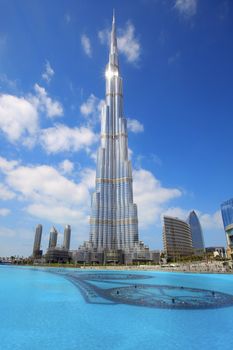 Burj Khalifa in Dubai. The tallest building in the world, at 828m.