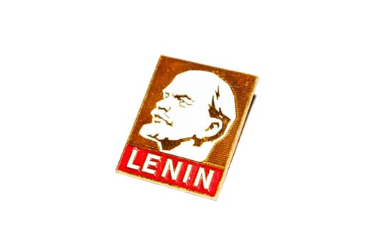 An old fashioned Lenin pin from the Soviet era.