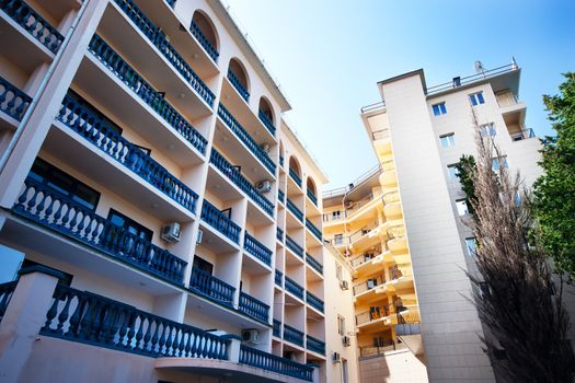 Apartment house in a tropical location