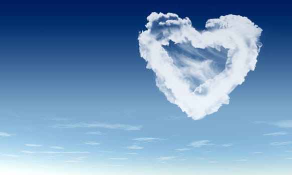 Heart from clouds