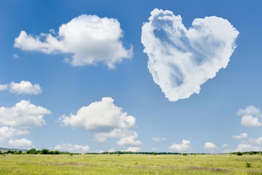 Heart from clouds