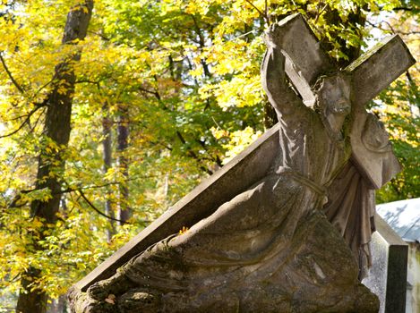 Monument to Jesus. Since its creation in 1787 Lychakiv Cemetery Lvov, Ukraine