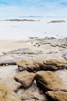 Beaches, rocky areas. The sea east of Thailand.