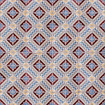 Seamless tile pattern of ancient ceramic tiles.