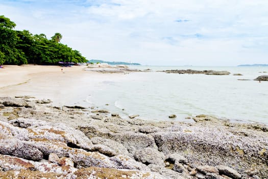 Beaches, rocky areas. The sea east of Thailand.