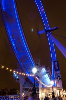 London eye famous landmark at night