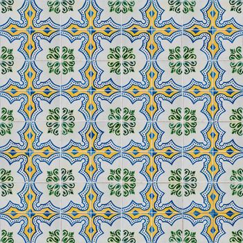 Seamless tile pattern of ancient ceramic tiles.