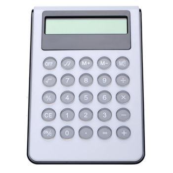 Modern electronic calculator. Isolated on white