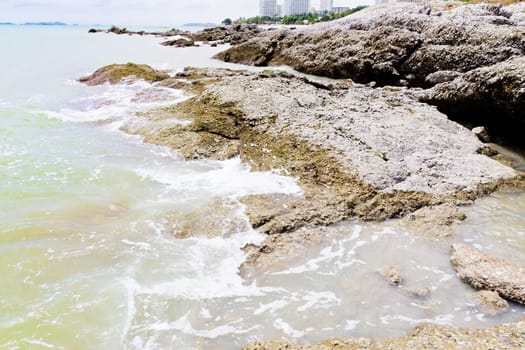 Beaches, rocky areas. The sea east of Thailand.