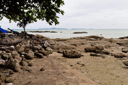 Beaches, rocky areas. The sea east of Thailand.