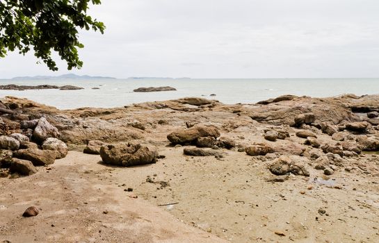 Beaches, rocky areas. The sea east of Thailand.