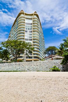 Modern hotel. The eastern sea of ​​Thailand.