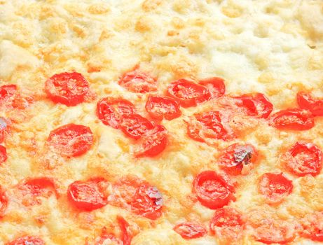 Italian Pizza with tomato topping useful as a background