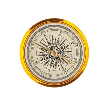 Compass. The device for the instruction of a direction in a gold frame