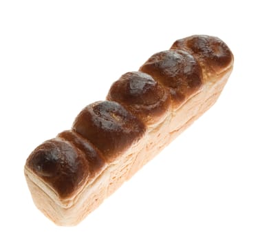 Garlick roll. It is isolated on a white background.