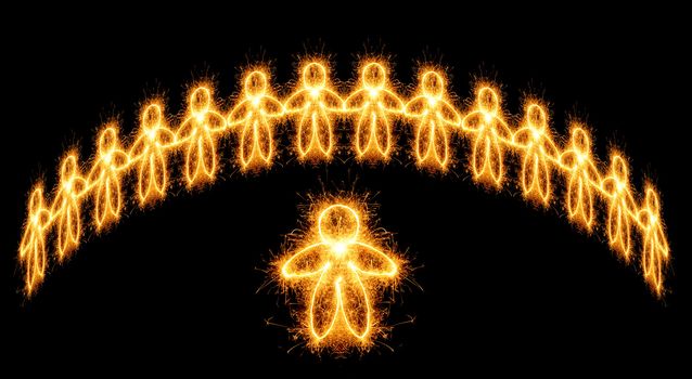 The people from bengal fires. Abstract the image of an people sparks of fire