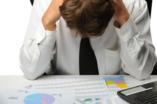 The businessman -  bankrupt. Young the man in a depression