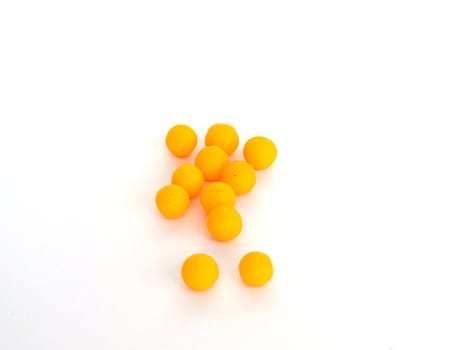 Artificial vitamins on a white background