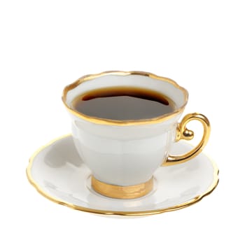 stylish coffee cup. A cup with a coffee drink. It is isolated on a white background