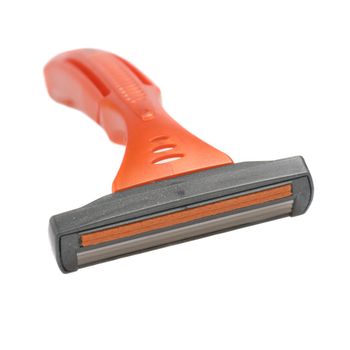 The disposable razor. The shaving machine tool isolated on a white background