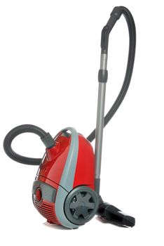 Vacuum cleaner. Devices for cleaning premises, it is isolated on a white background